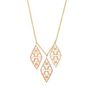 Gorjana Kaia Triple Pendant Triple Charm Necklace